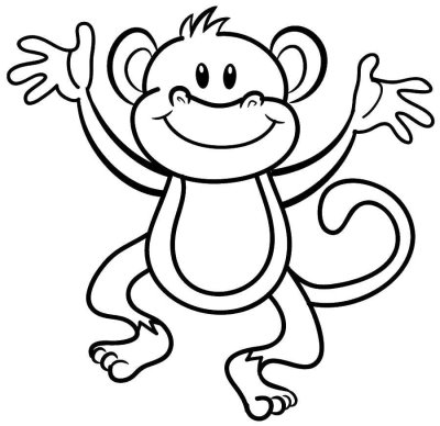 Розмальовки тварин, Розмальовки Мавпа тварини.